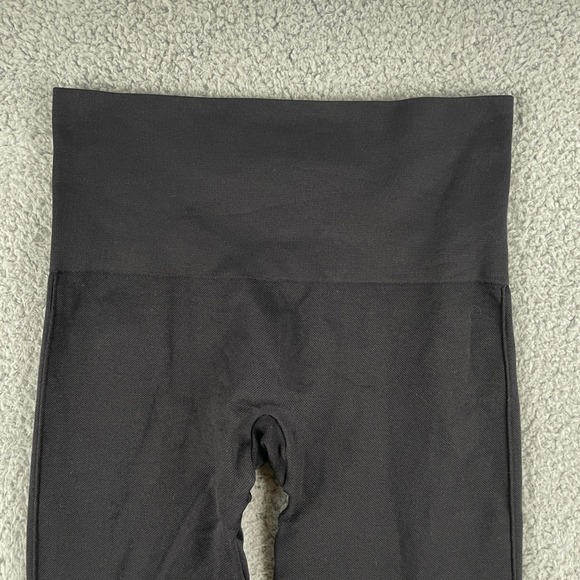 Spanx Leggings Womens L Black Seamless High Rise Slimming Shaping Ankle Length - Picture 5 of 10